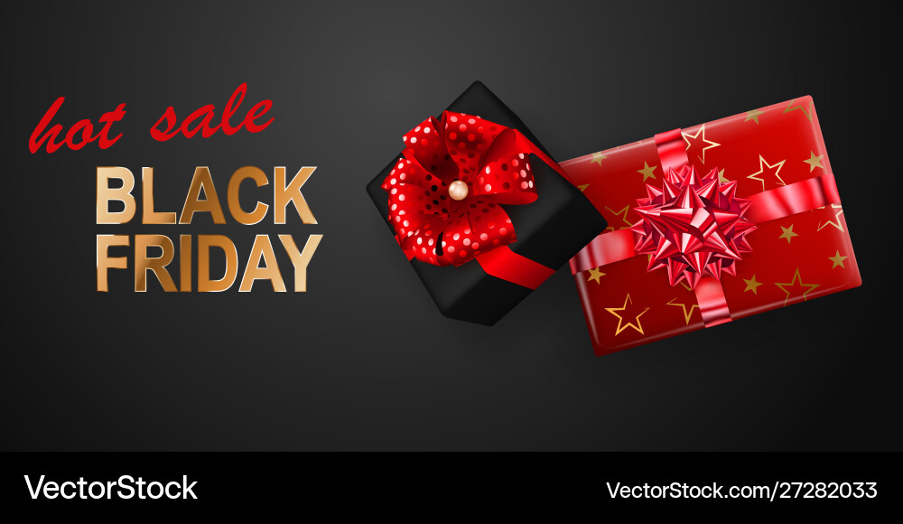 Black friday sale banner vector image