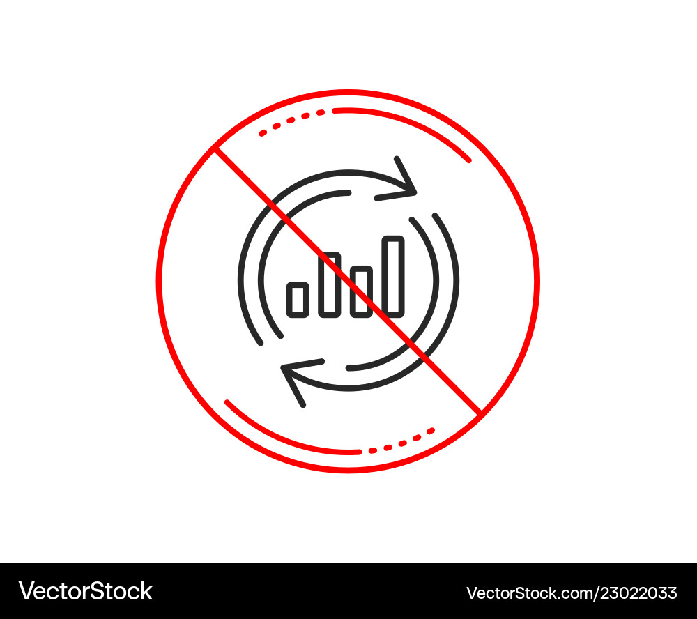 Chart line icon update report graph sign Chart line icon update report graph sign vector image