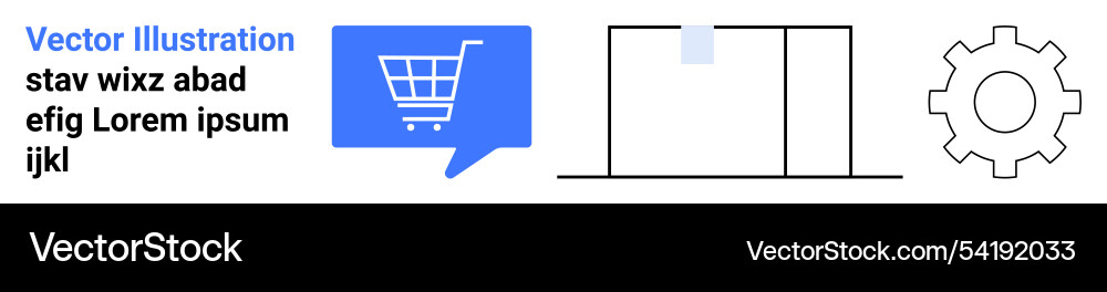 E-commerce interface elements with shopping cart vector image