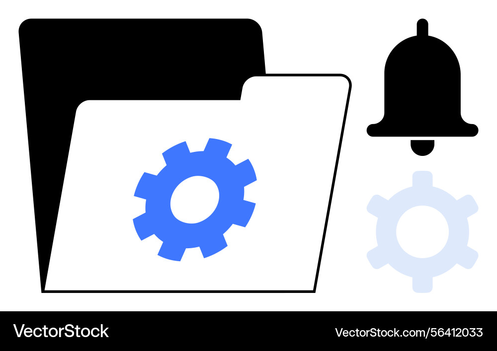 File management system with notification File management system with notification vector image