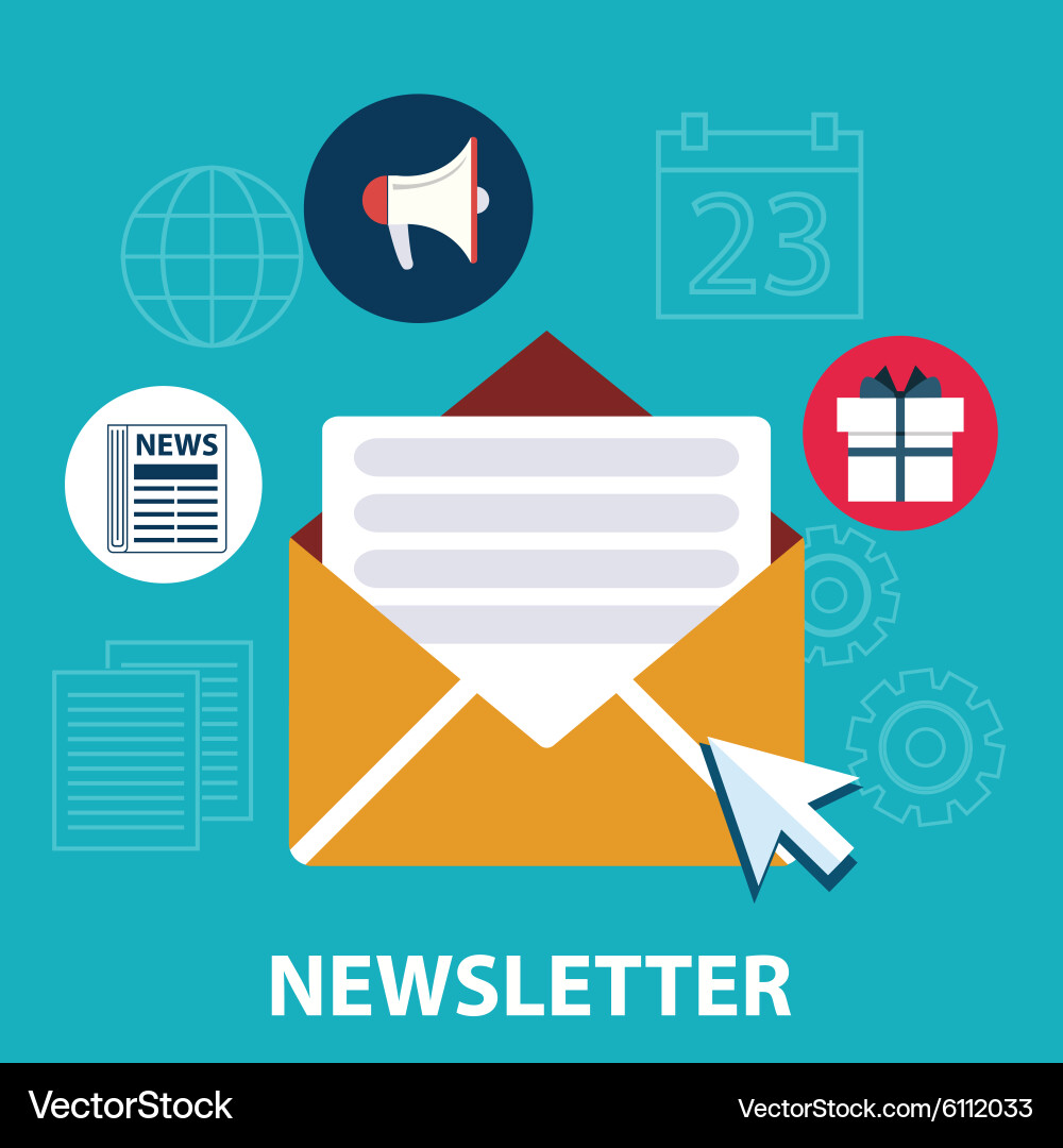 Flat design concept of regularly distributed news vector image