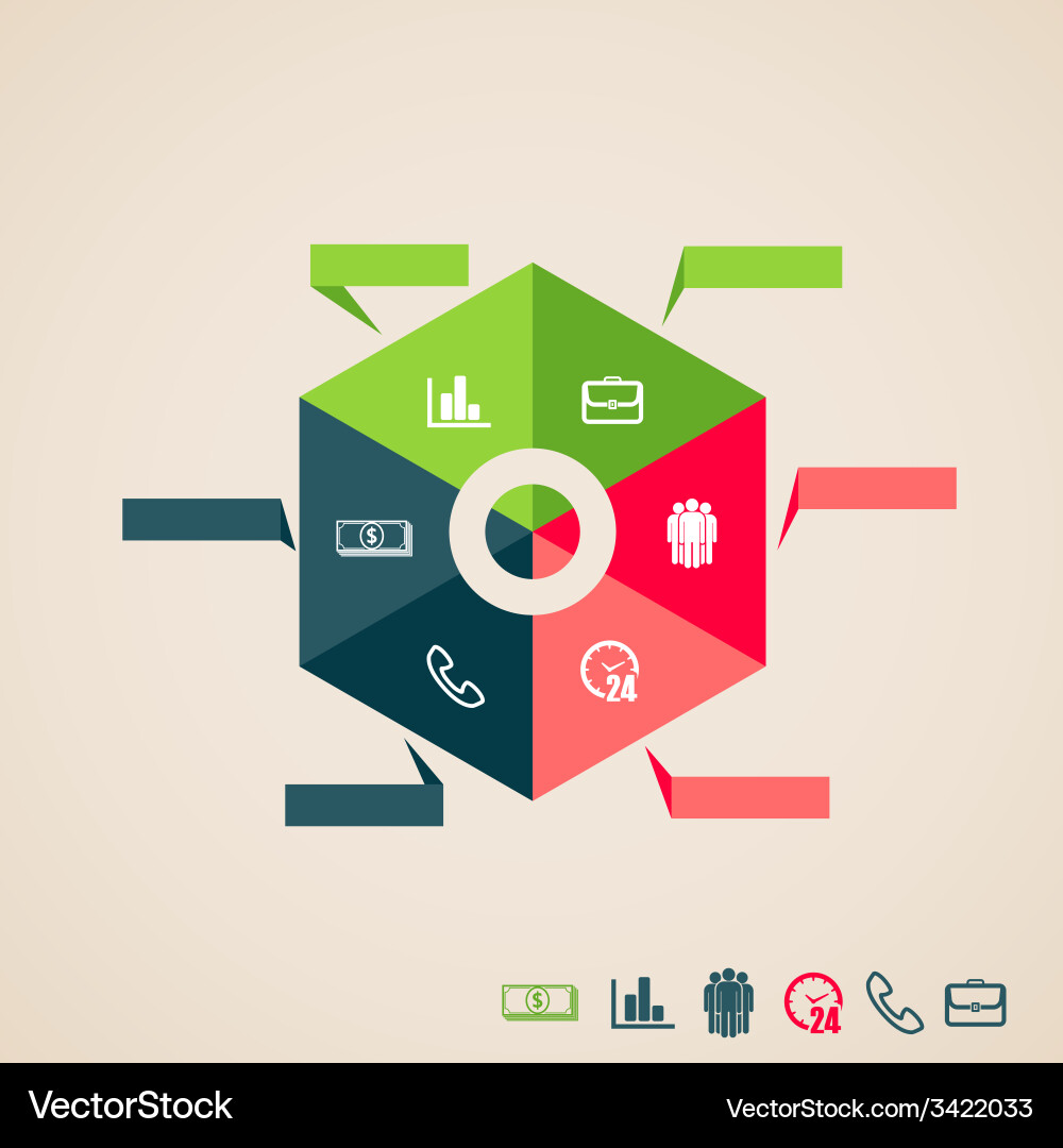Infographic elements for web and print usage vector image