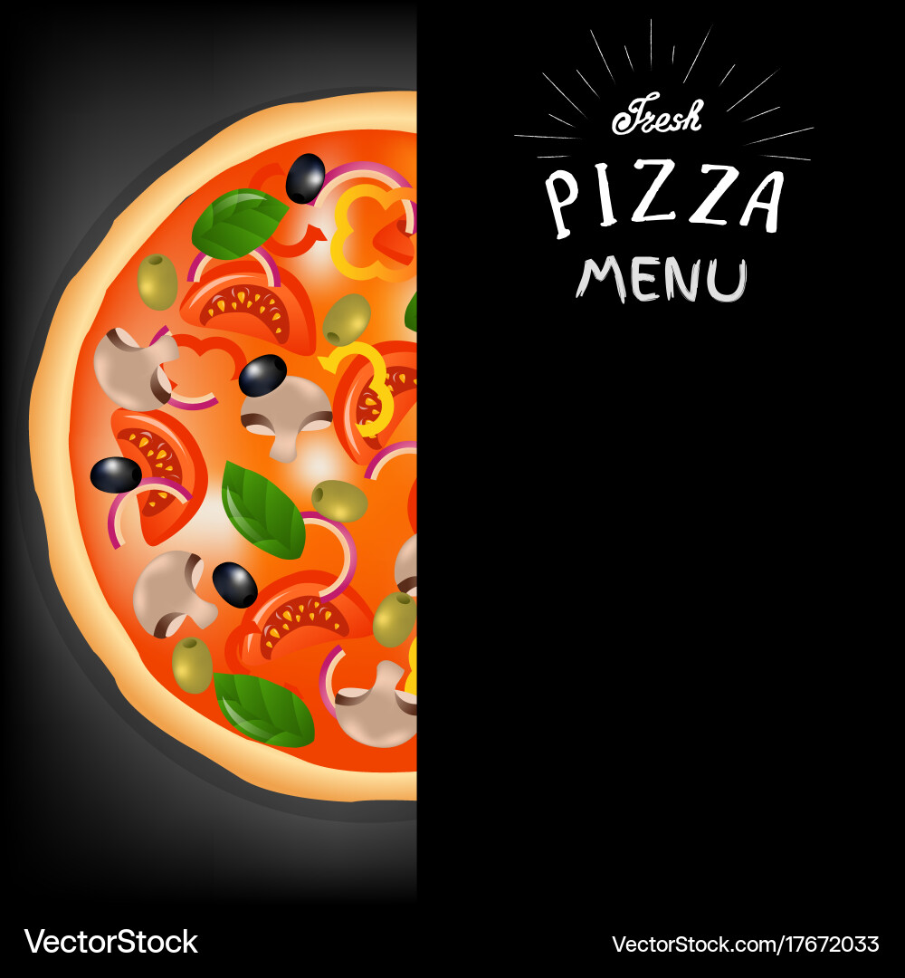 Pizza Menu - Gradient Mesh Vector Image