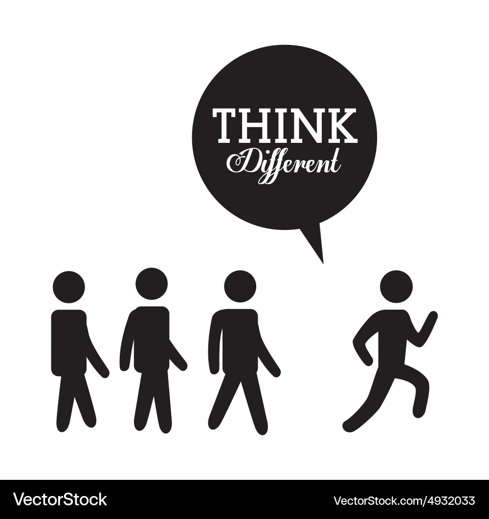 Think different design Vector Image