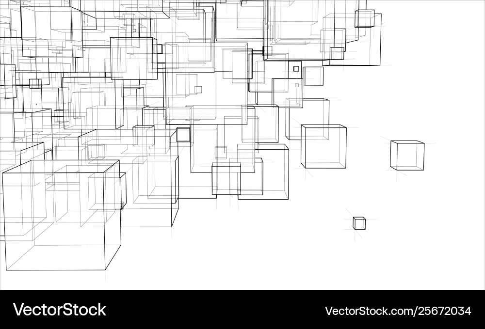 Abstract boxes background Vector Image