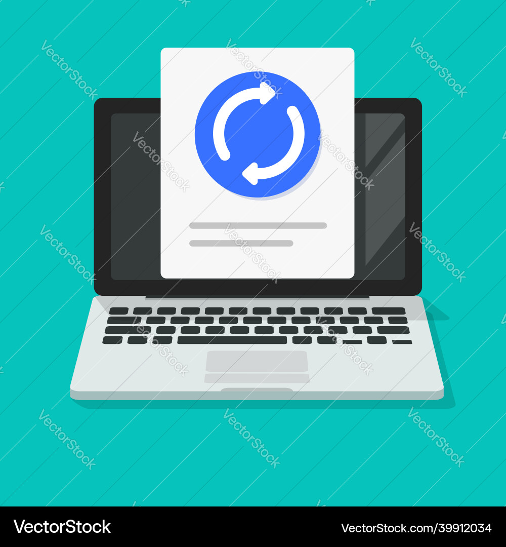 Aktualisieren des Dateisymbols auf dem Computer oder Upgrade Aktualisieren des Dateisymbols auf dem Computer oder Upgrade vektorbild