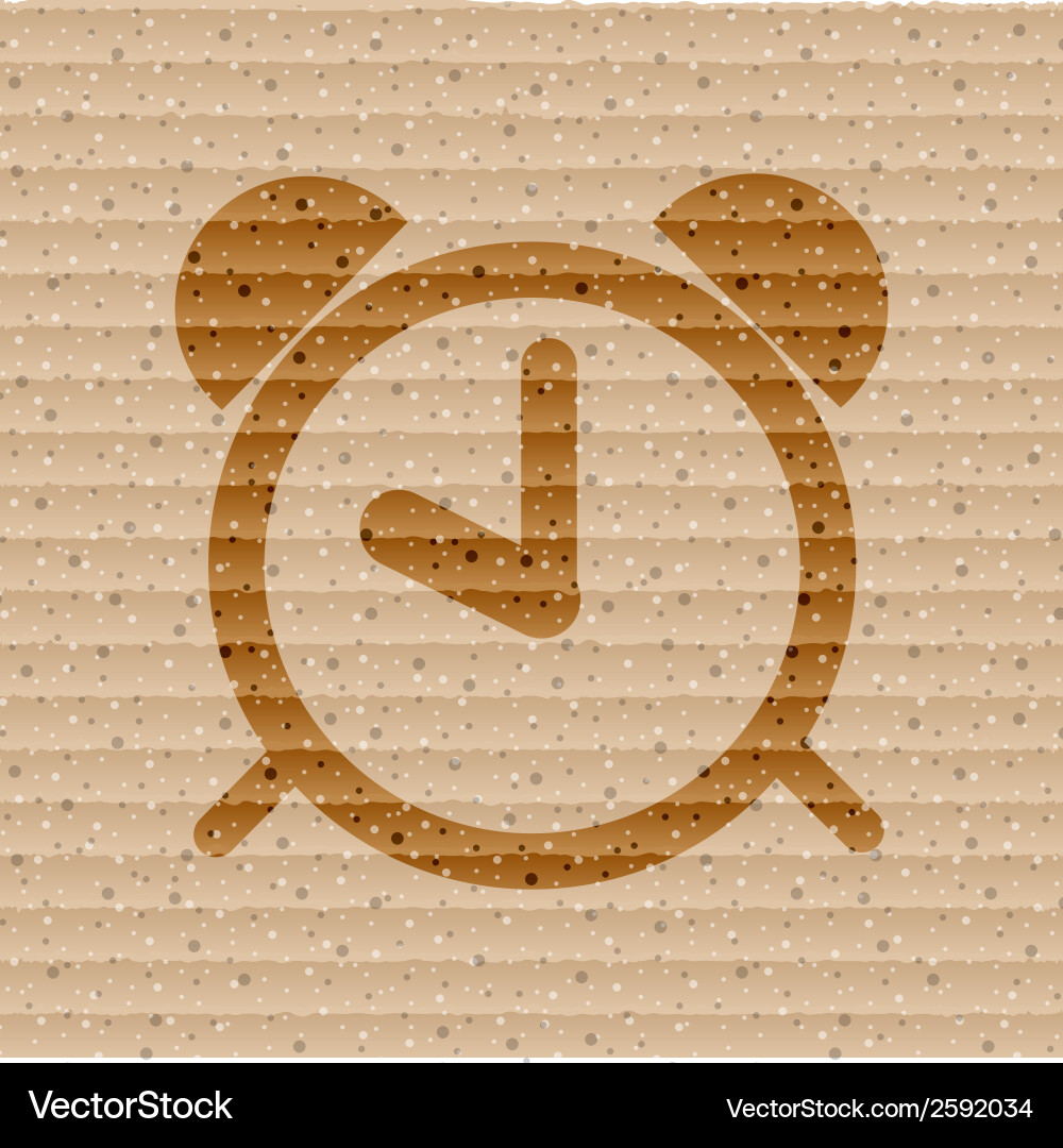 Alarm clock flat modern web button and space vector image