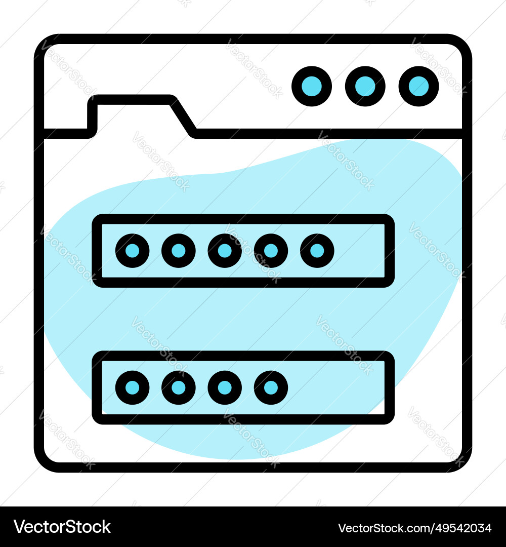 An icon of webpage security in trendy style Vector Image