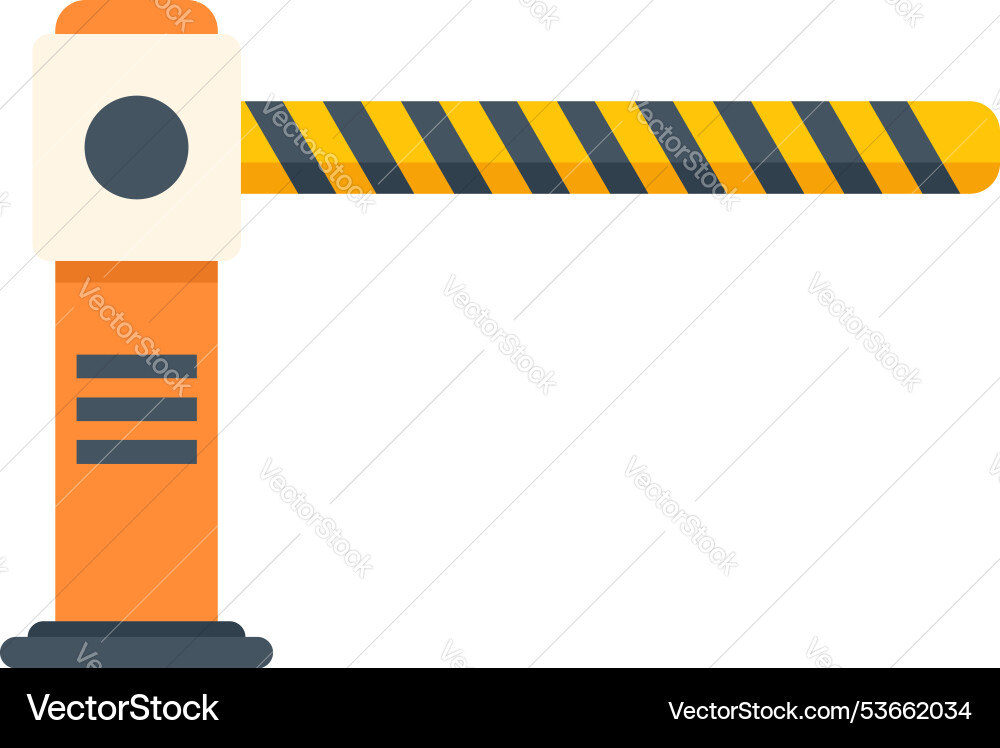 Automatic barrier gate controlling access Automatic barrier gate controlling access vector image