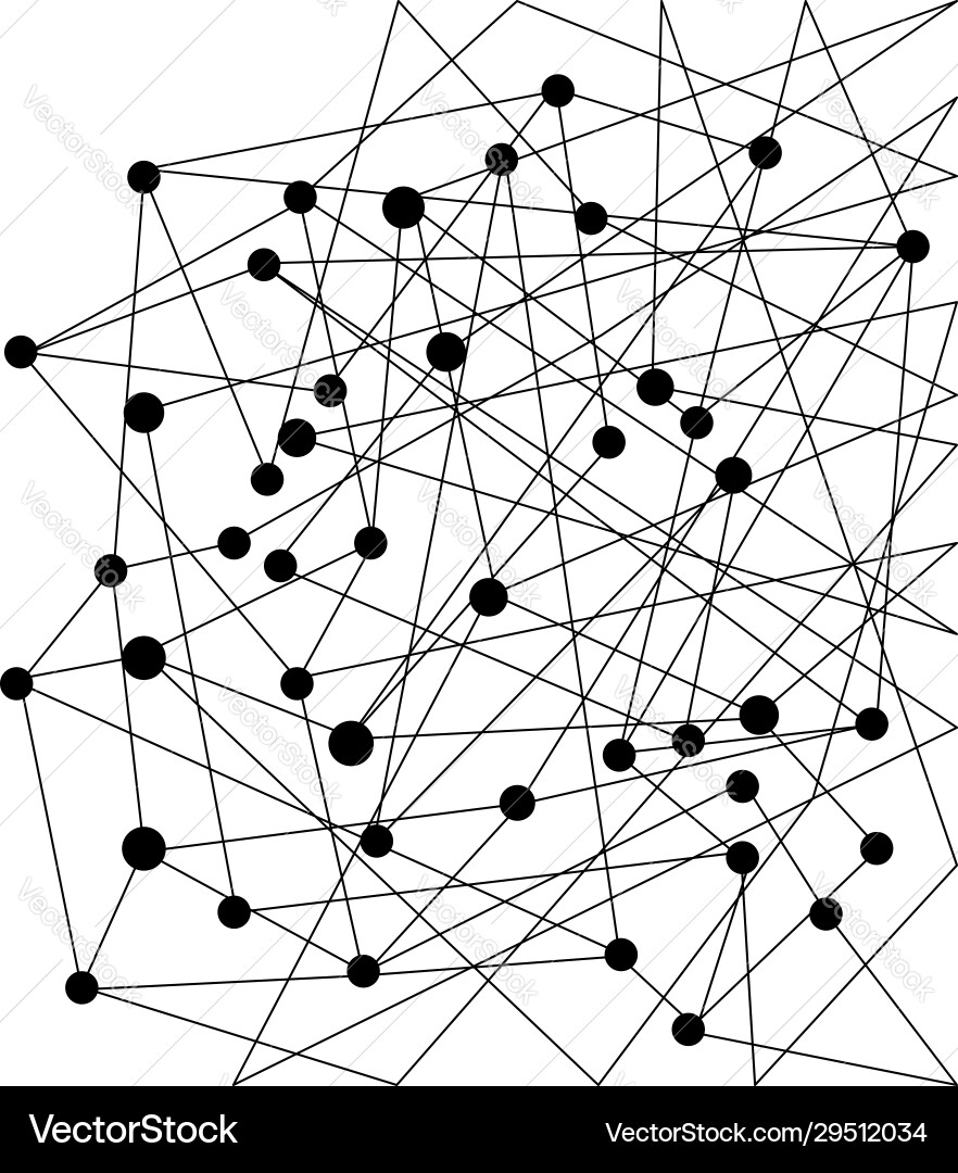 Connecting dots and lines Connecting dots and lines vector image
