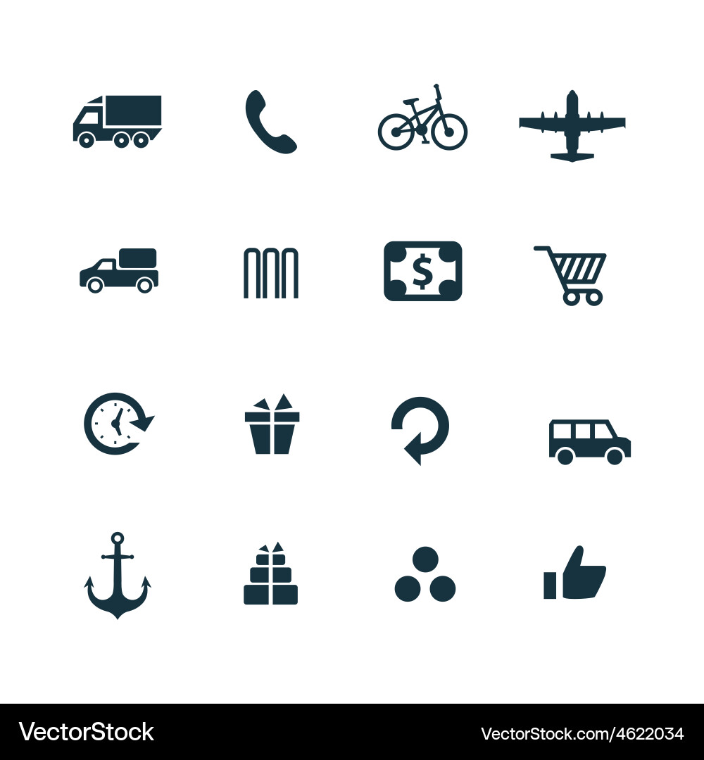 Delivery icons set Vector Image