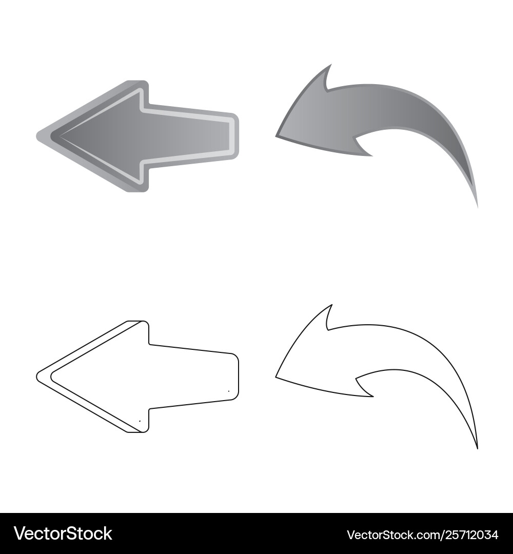 Design element and arrow symbol Vector Image