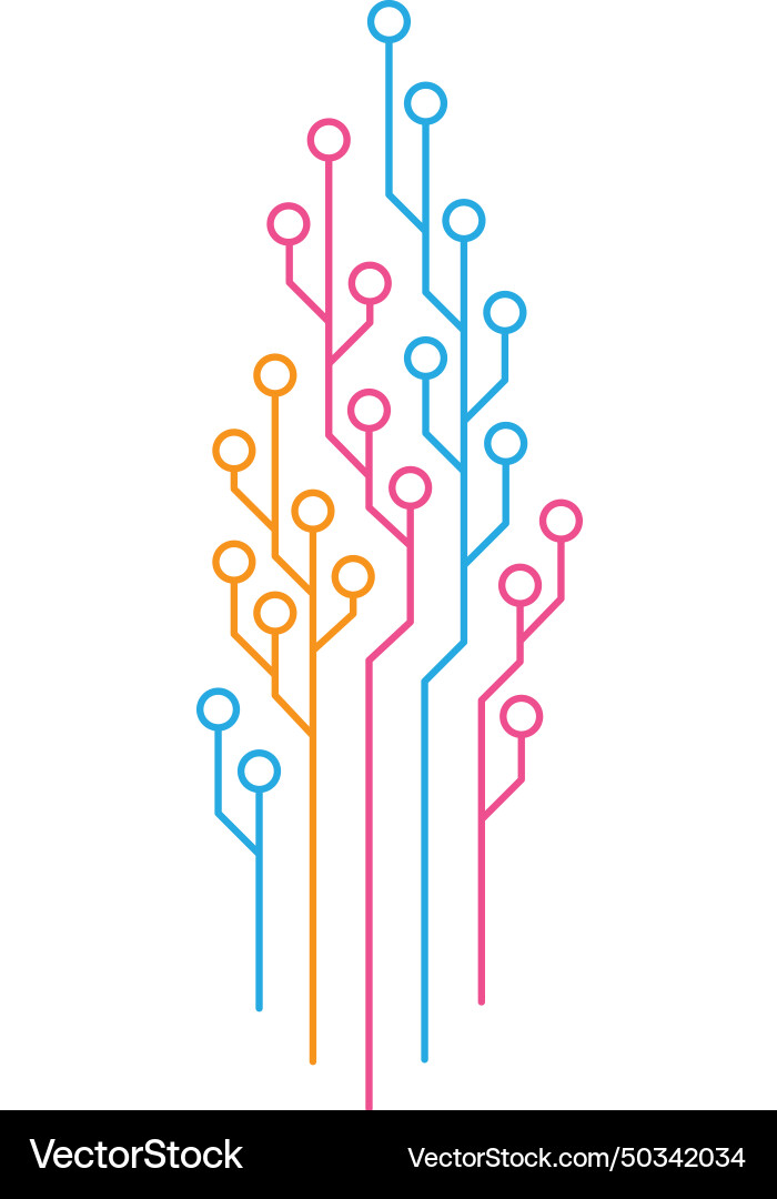 Digital technology element vector image