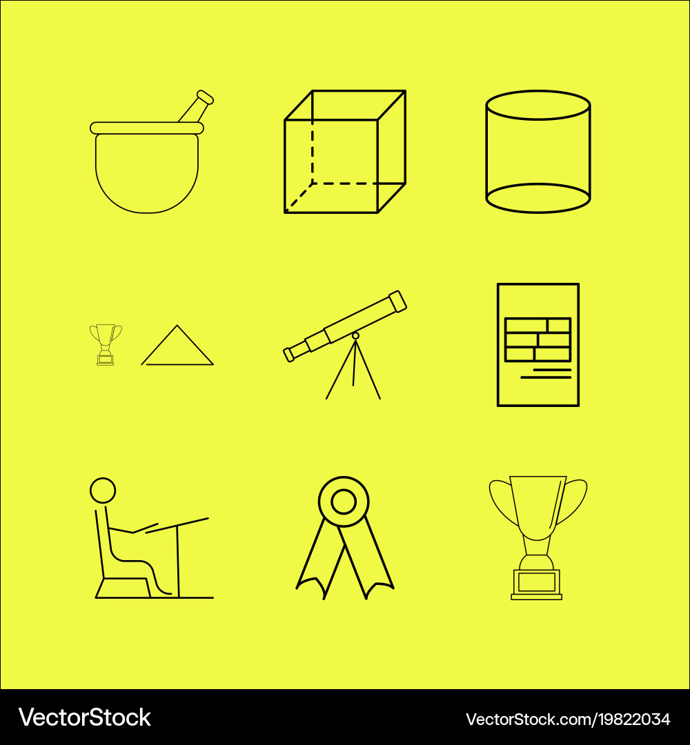 Education linear icon set simple outline icons vector image