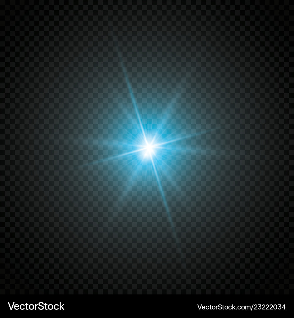 Glow light effect starburst with sparkles Glow light effect starburst with sparkles vector image