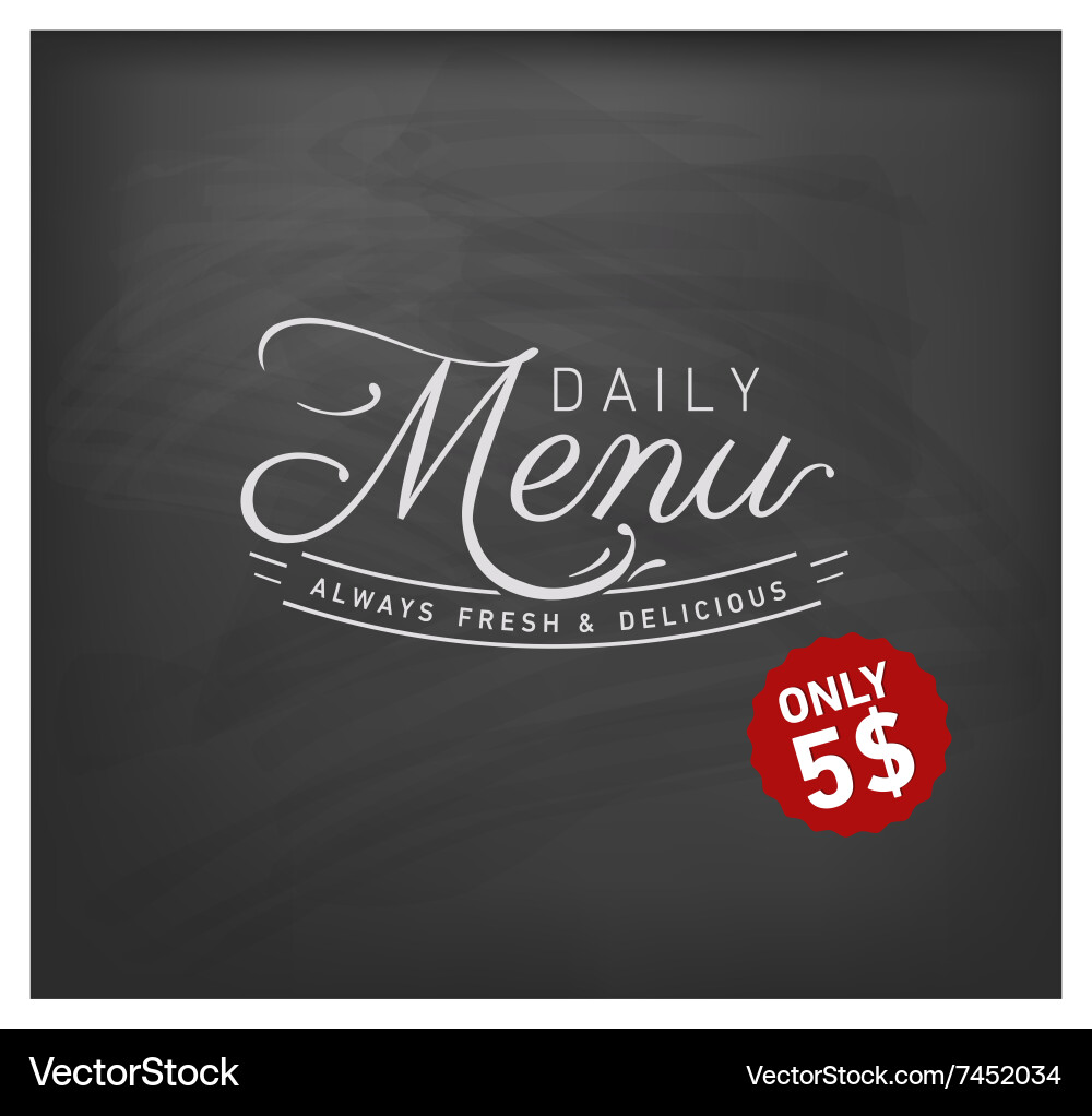 Menu design element vector image
