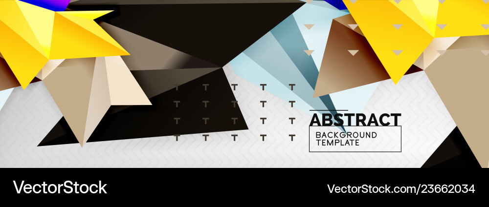 Mosaic triangular 3d shapes composition geometric Mosaic triangular 3d shapes composition geometric vector image