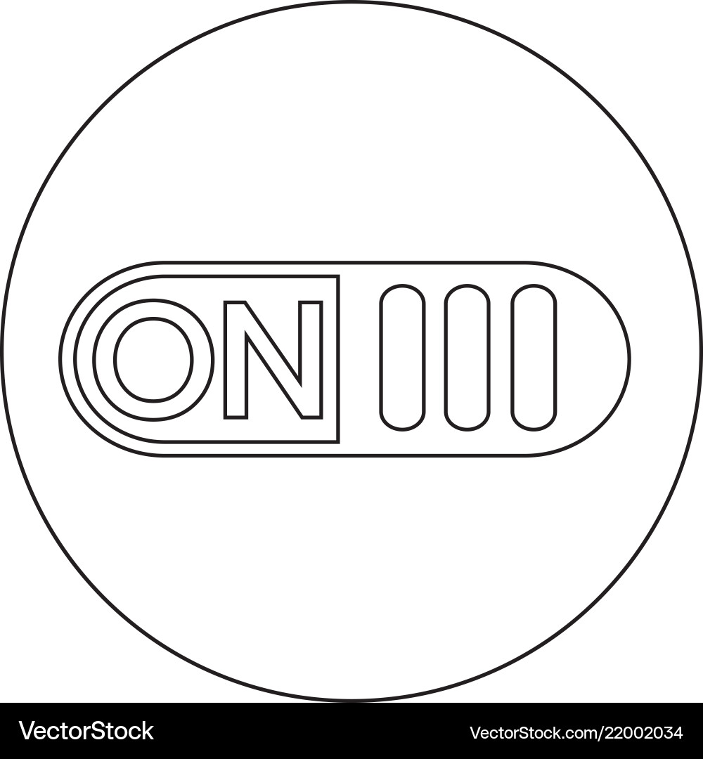On switch button icon vector image