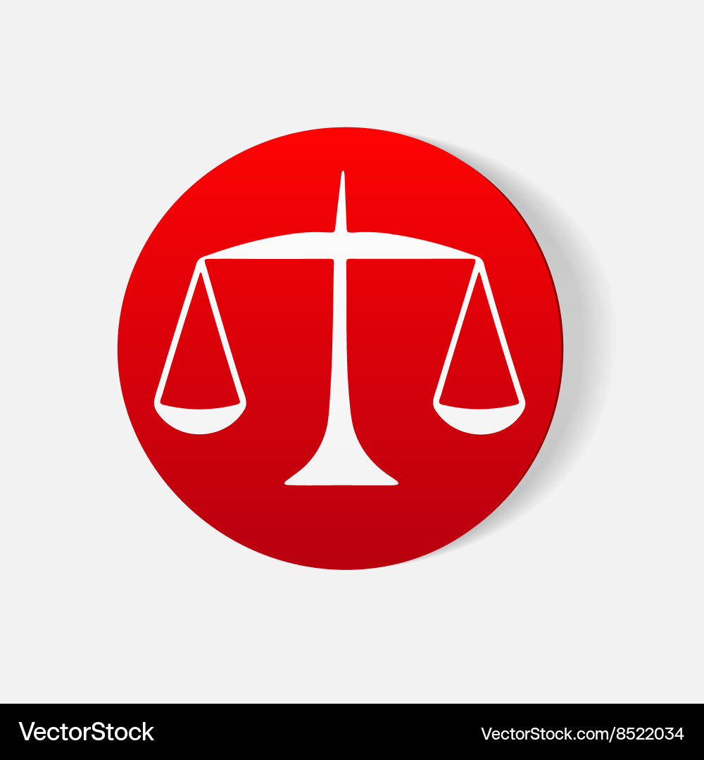 Realistic design element scales vector image
