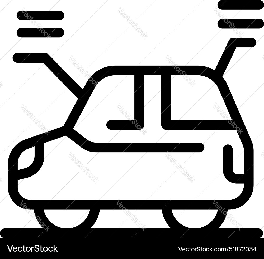 Self driving car using sensor signals Self driving car using sensor signals vector image