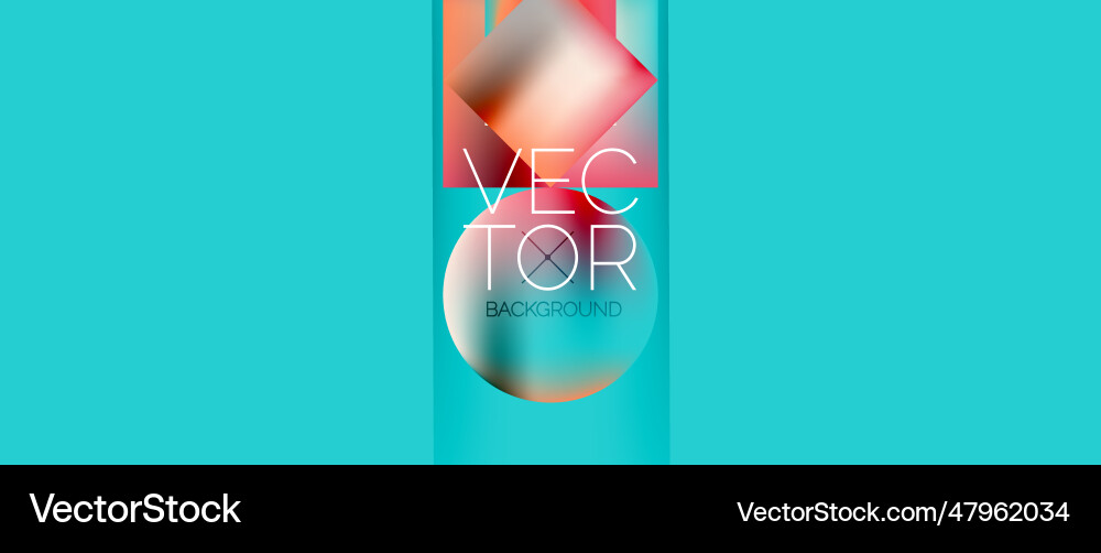Squares and circles design fluid color gradients Vector Image