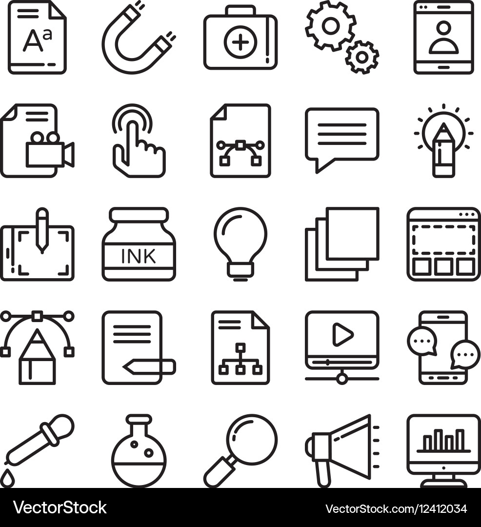 Web design and development colored icons 2 Vector Image