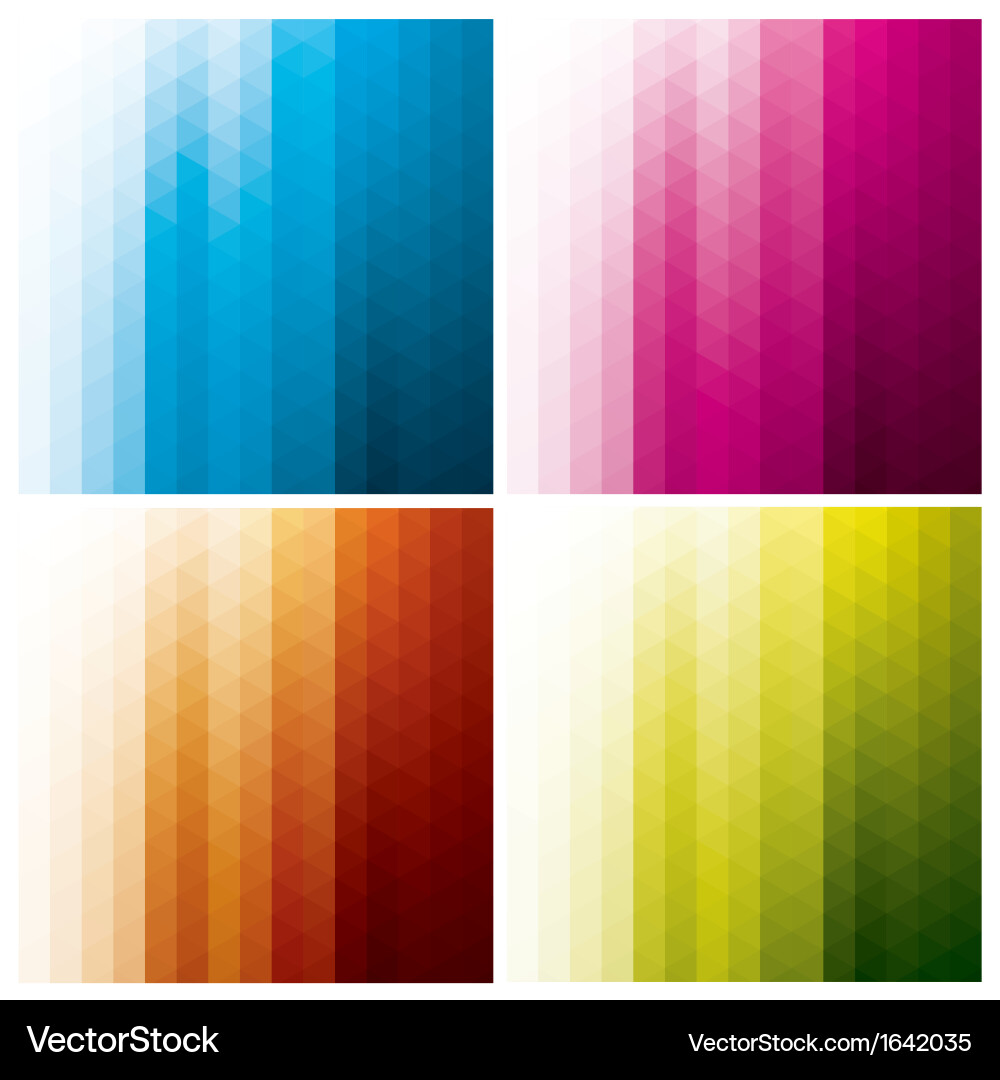 Abstract geometric backgrounds with triangles vector image