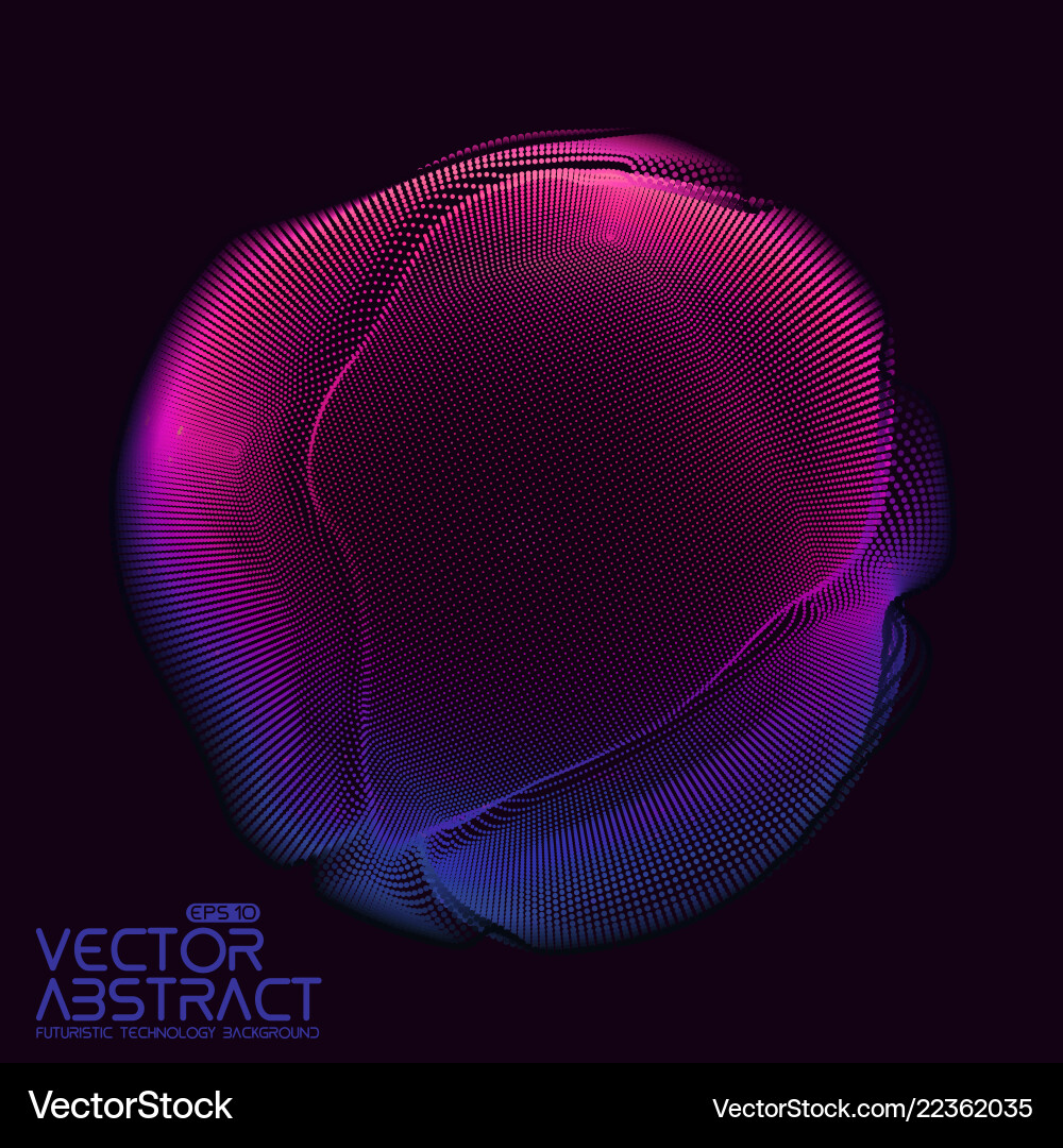 Abstract sphere of particles points array Abstract sphere of particles points array vector image
