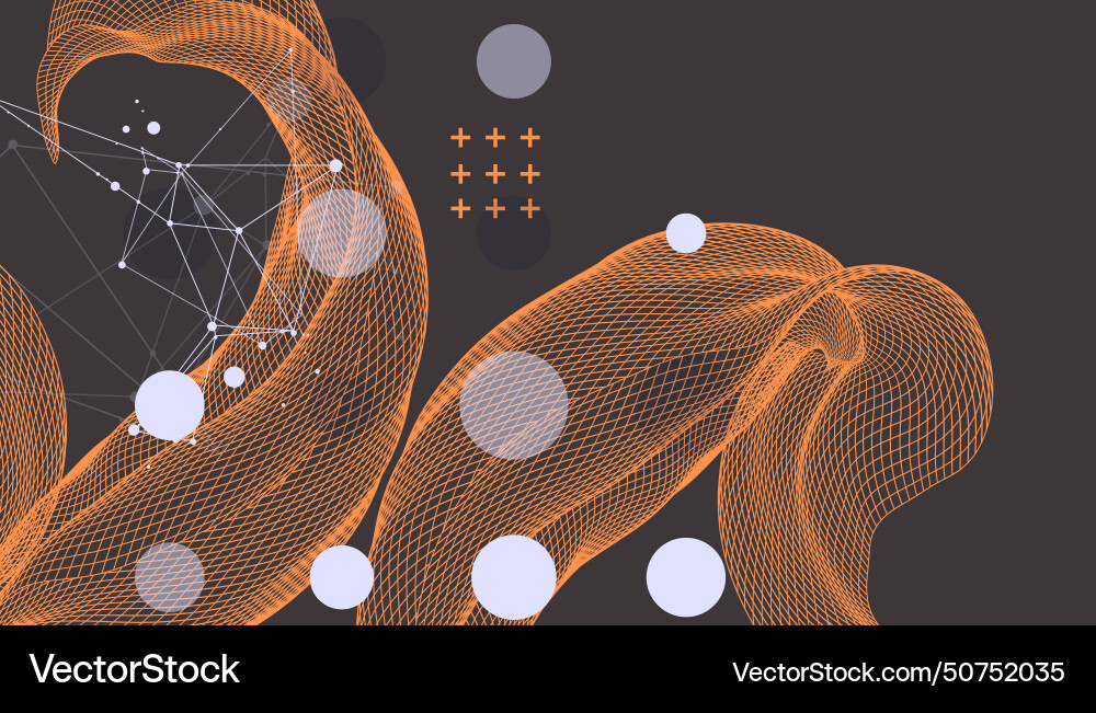 Abstract wave is made in a frame style template Vector Image