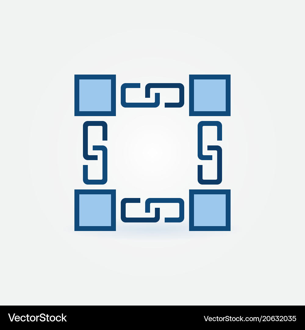 Blockchain Block Icon Vector Image