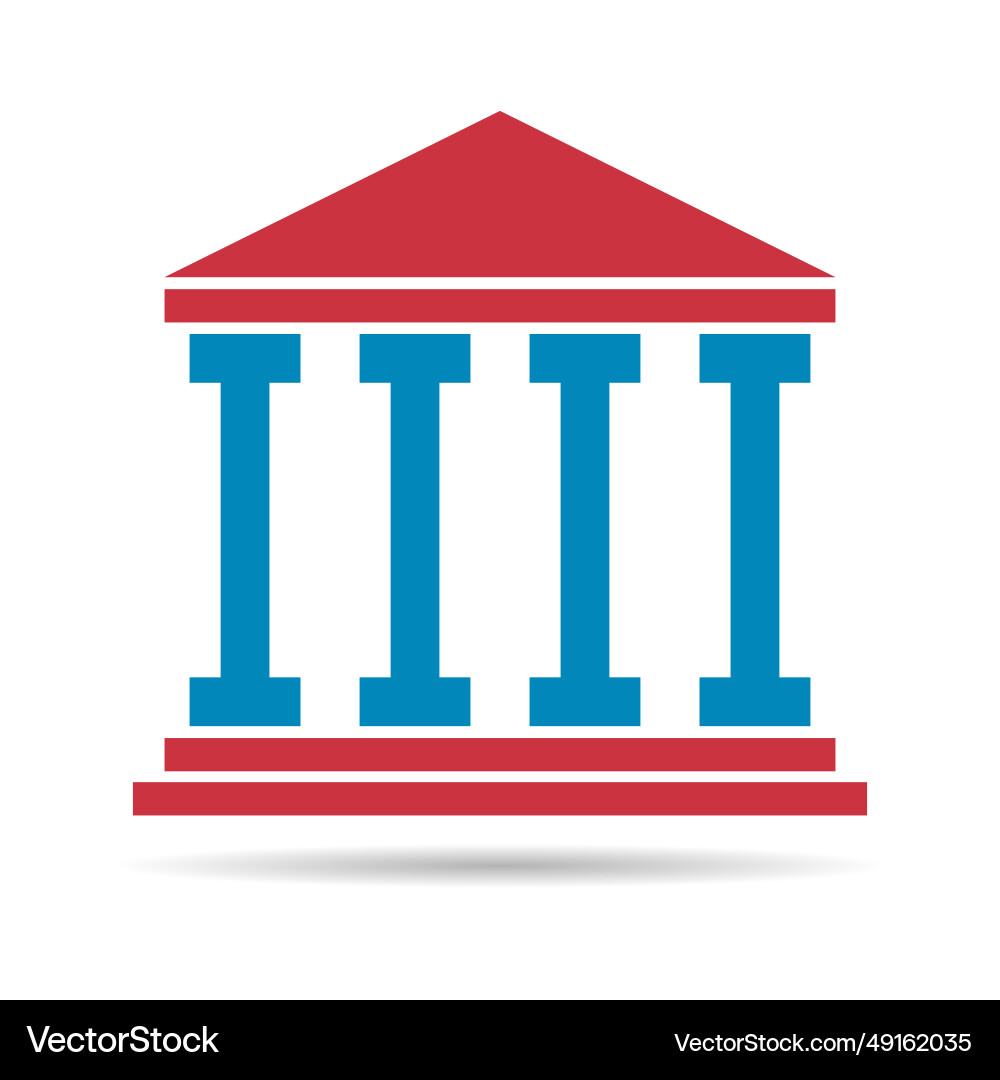 Building university architecture shadow icon Building university architecture shadow icon vector image