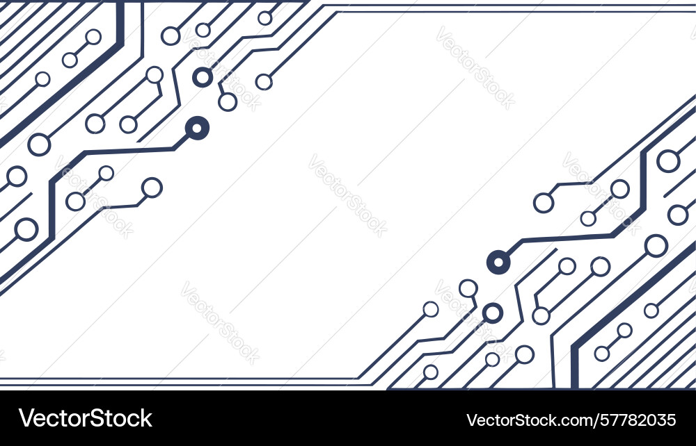 Circuit board corner design advanced tech element vector image