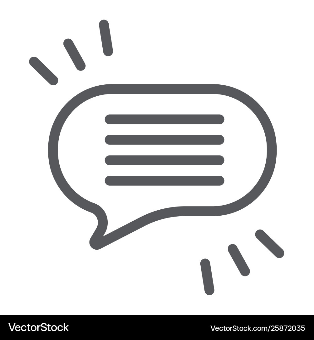 Comment line icon chat and dialog speech bubble Vector Image