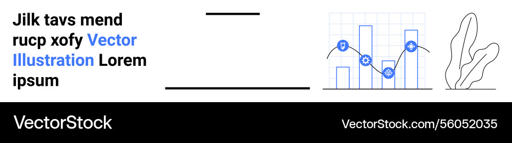Data analysis with bar graph and line chart Vector Image
