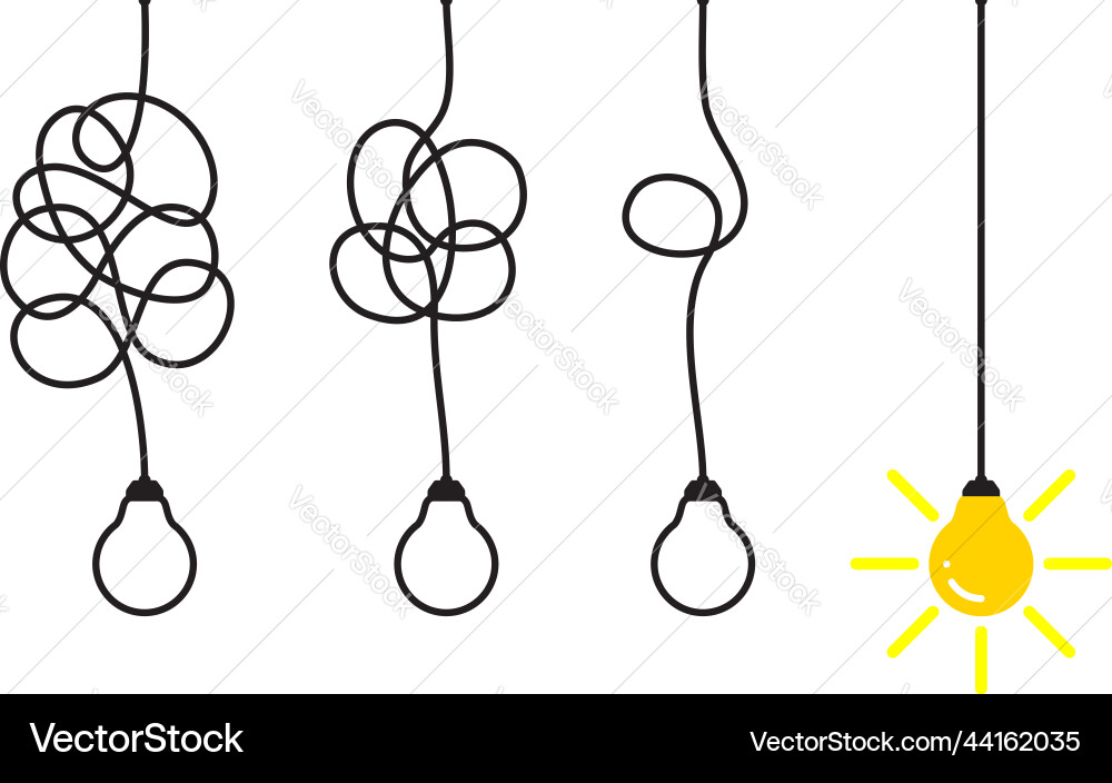 Difficult or unclear problem and solution vector image