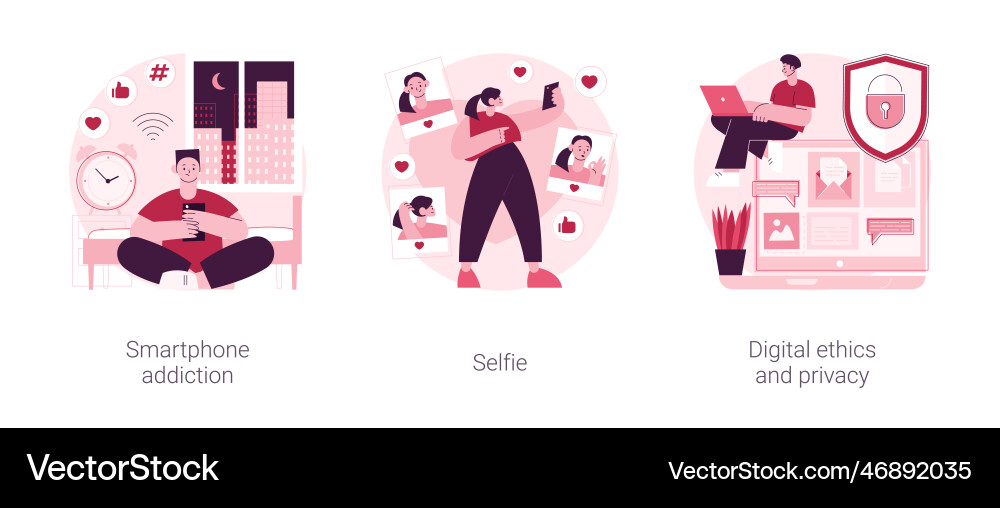 Digital behaviour abstract concept Vector Image