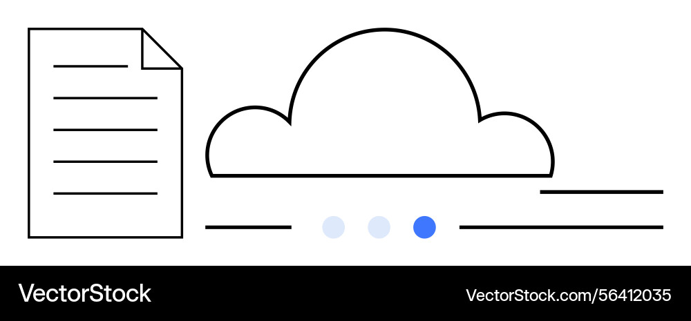 Document uploading to cloud with progress Document uploading to cloud with progress vector image