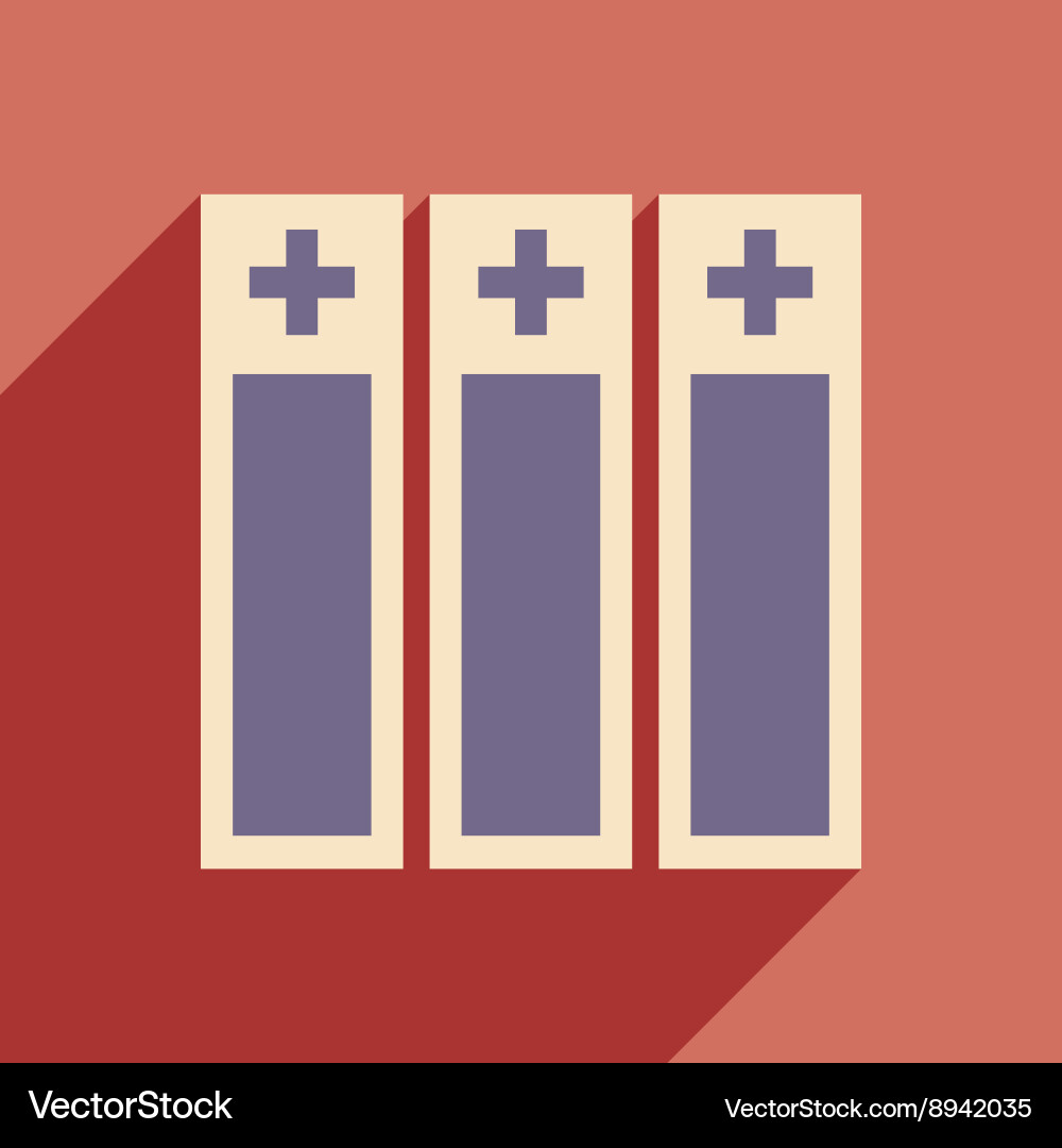 Flat with shadow icon and mobile application Vector Image