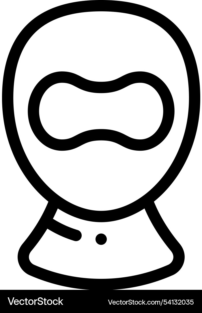 Head protector icon thin linear style design Vector Image