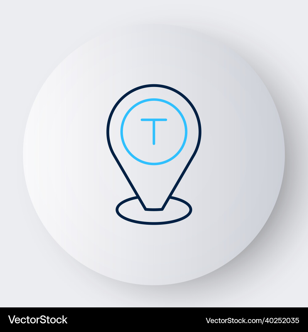 Line map pointer with taxi car icon isolated Line map pointer with taxi car icon isolated Vector Image