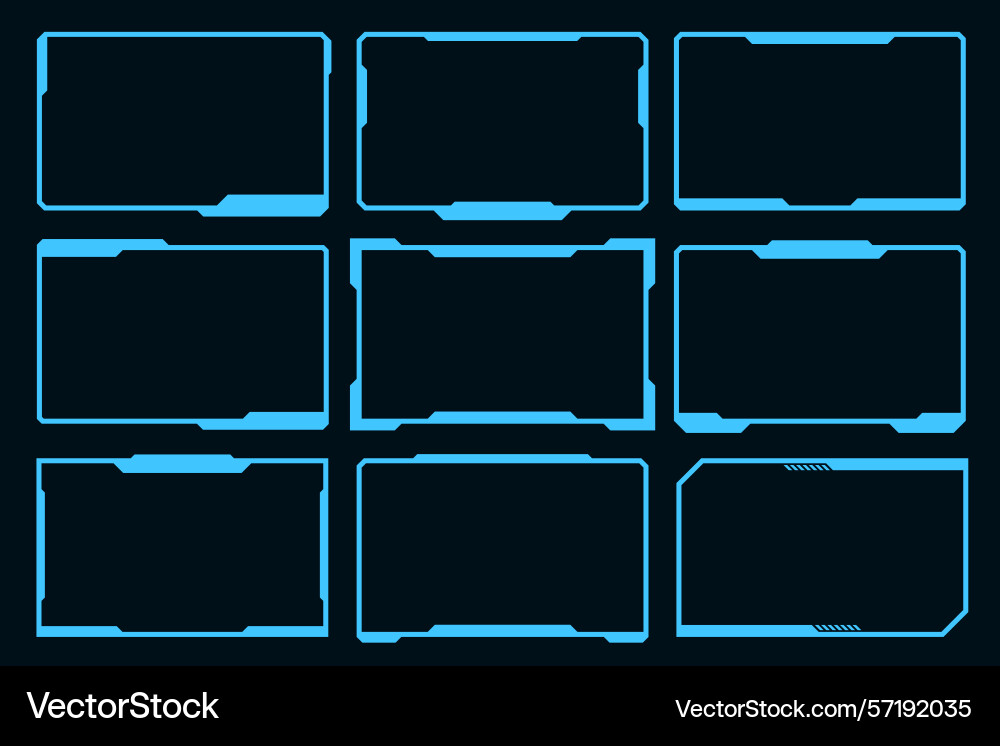Technology futuristic hi tech frame element vector image