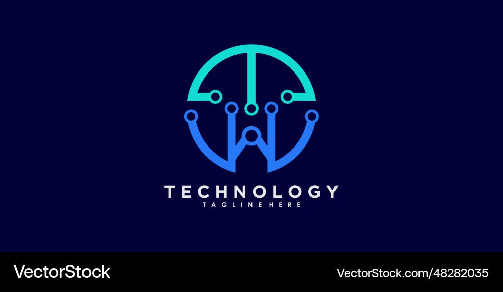 Technology logo design with gradient abstract Technology logo design with gradient abstract Vector Image