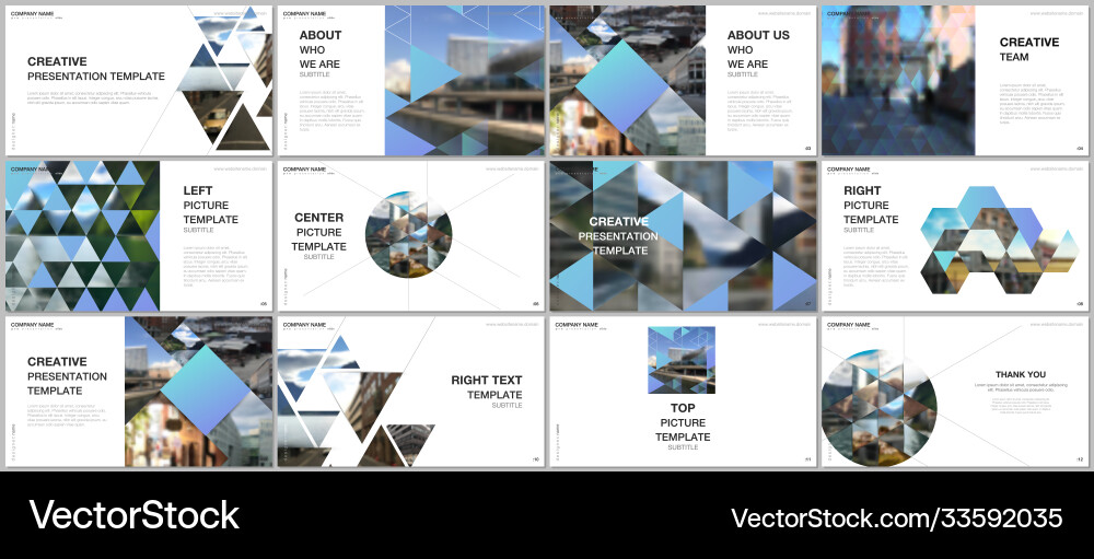 Triangular Presentation Templates vector image