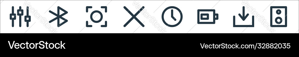 User interface line icons linear set quality User interface line icons linear set quality vector image