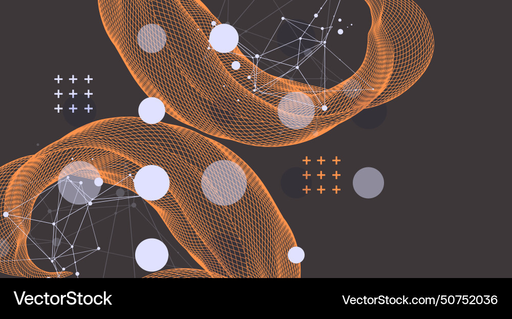 Abstract wave is made in a frame style template Vector Image