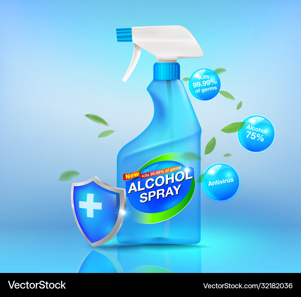 Alkoholspray Alkoholspray vektorbild