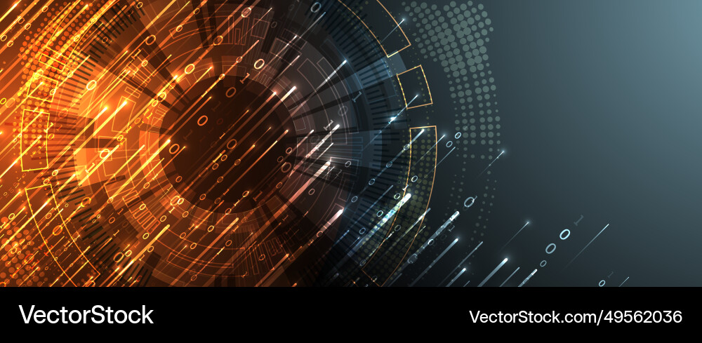 Big data abstract digital futuristic Vector Image