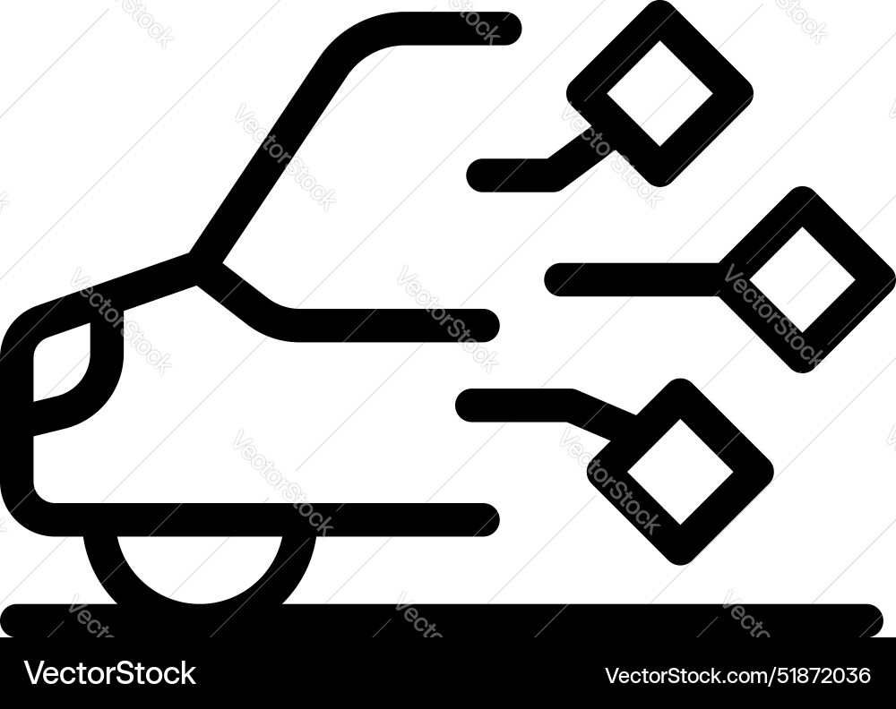 Carsharing Service senden Standort Signal Symbol Carsharing Service senden Standort Signal Symbol vektorbild