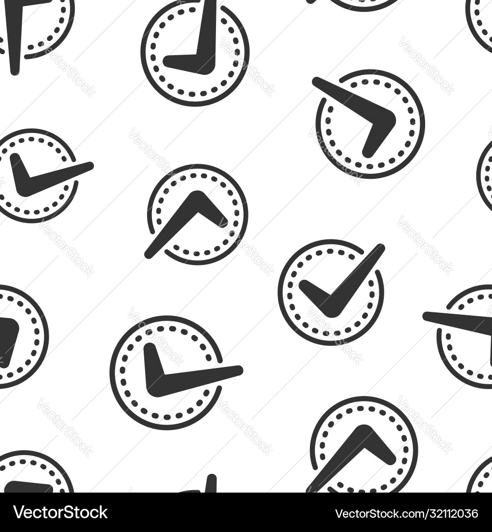 Check mark sign icon in flat style confirm button vector image