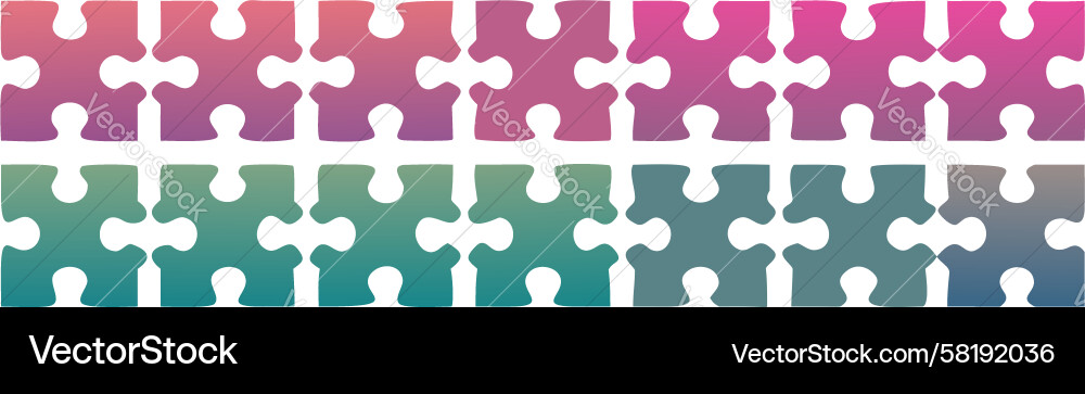 Colorful Block Border Pattern Vector Image